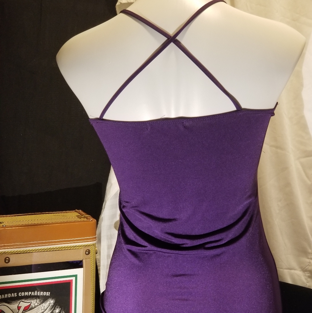 EUC Plum Purple Body Con blouse by RUMORS Med to L - Picture 7 of 8